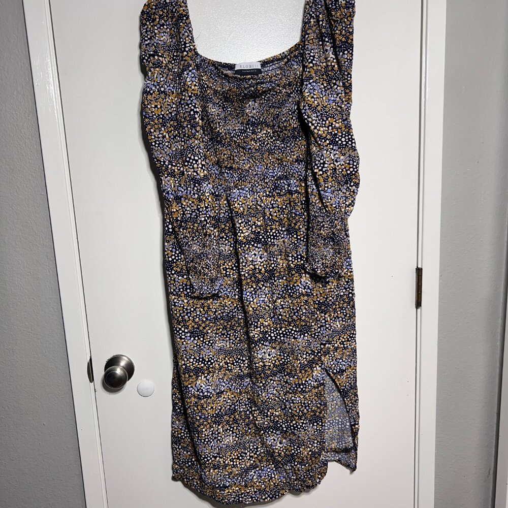 Eloquii Elements Mixed Dot Print Midi Dress W/ Sm… - image 8